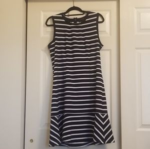 Banana Republic Striped Ruffle Dress